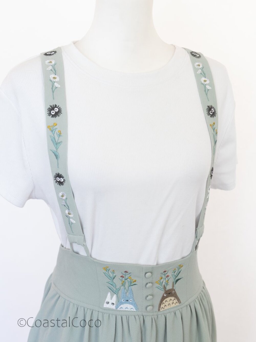 Her Universe Studio Ghibli My Neighbor Totoro M Floral Suspender Skirt Anime - Picture 4 of 13
